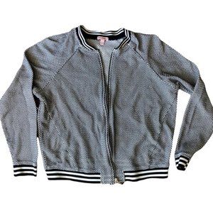Juicy Couture Black and White Track Jacket Large